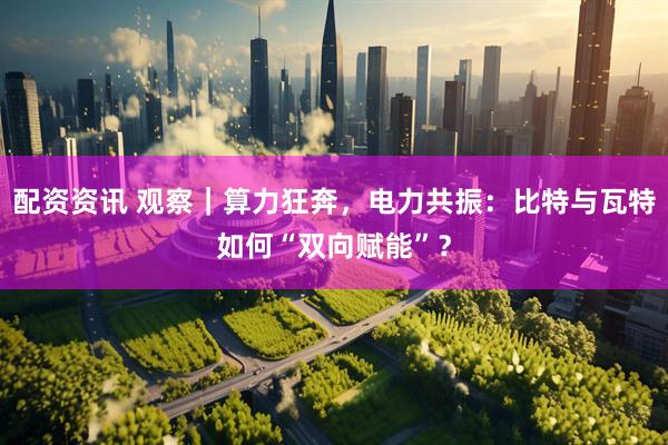 配资资讯 观察｜算力狂奔，电力共振：比特与瓦特如何“双向赋能”？